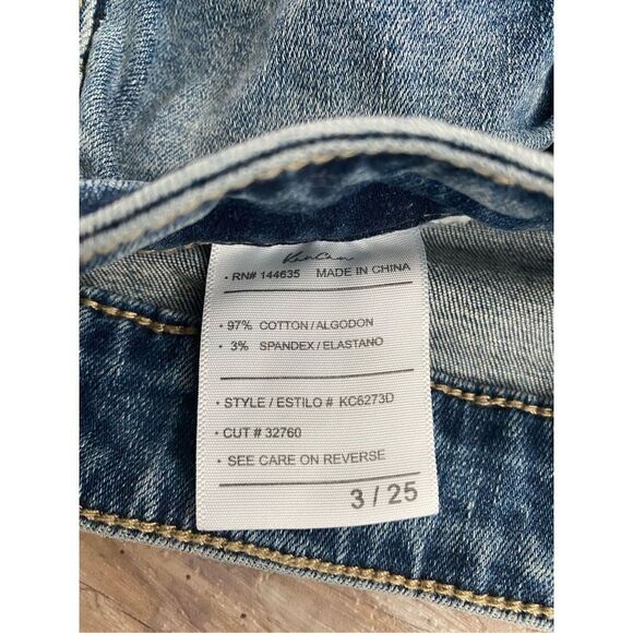 KanCan Skinny Jeans Cropped Ankle Distressed Raw Hem Juniors Size 3 - Picture 6 of 7